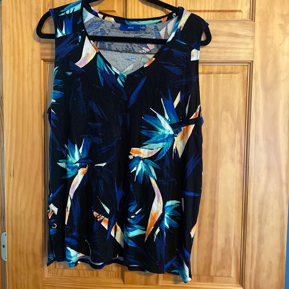 Apt 9 Tropical Print Top